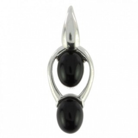 Sterling Silver Black Onyx Pendant P26-05