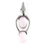 Sterling Silver Rose Quartz Pendant