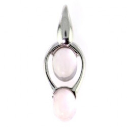 Sterling Silver Rose Quartz Pendant
