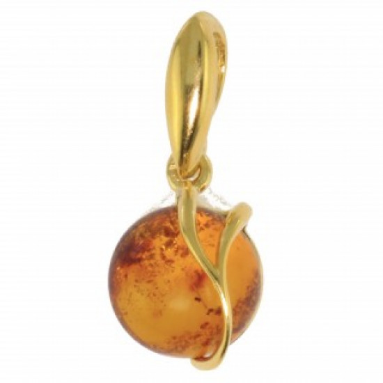 Vermeil Amber Pendant