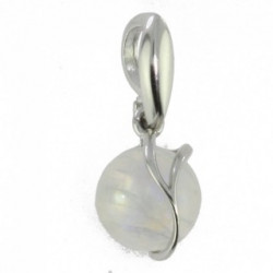 Sterling Silver Moonstone Pendant P18-03