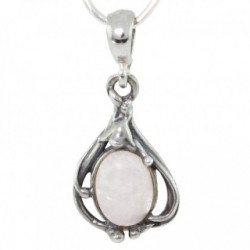 Sterling Silver Rose Quartz Pendant