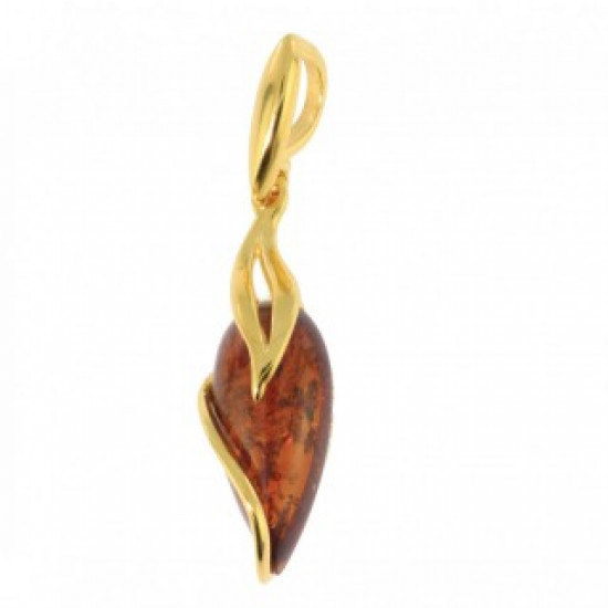 Vermeil Amber Pendant