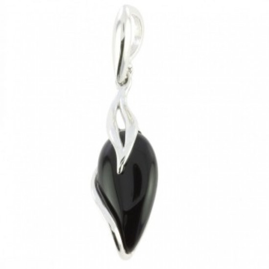 Sterling Silver Black Onyx Pendant P26-06