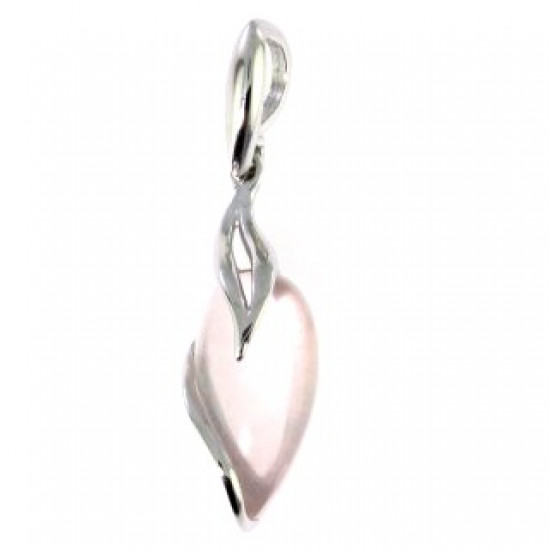 Sterling Silver Rose Quartz Pendant