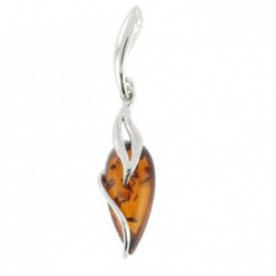 Sterling Silver Amber Pendant P26-06