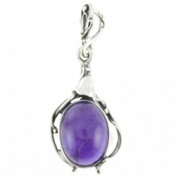 Sterling Silver Amethyst Pendant P34-01