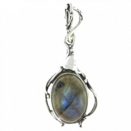 Sterling Silver Labradorite Pendant P34-01