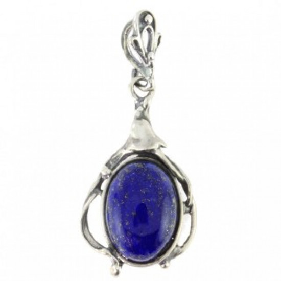 Sterling Silver Lapis Lazuli Pendant P34-01