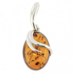Sterling Silver Amber Pendant P34-05
