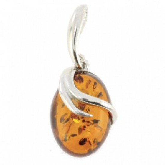 Sterling Silver Amber Pendant P34-05 Sterling Silver Amber Pendant P34-05