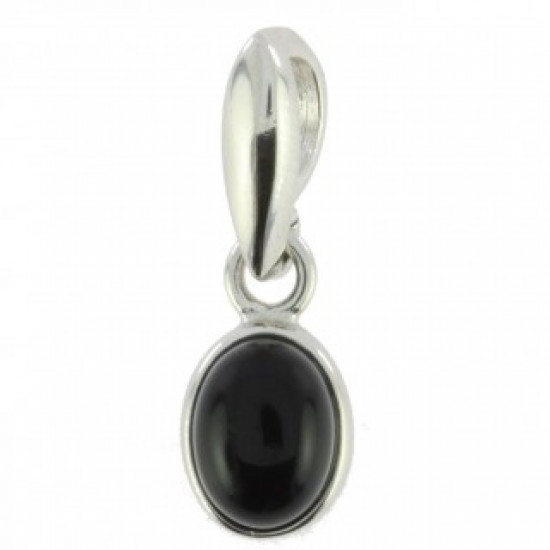 Sterling Silver Black Onyx Pendant P18-01