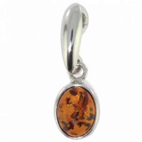 Sterling Silver Amber Pendant P18-01