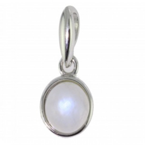 Sterling Silver Moonstone Pendant P18-02