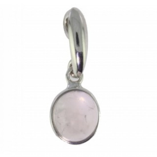Sterling Silver Rose Quartz Pendant