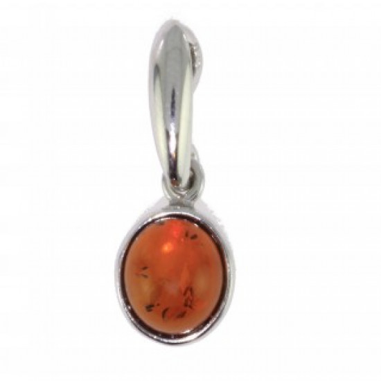 Sterling Silver Amber Pendant P18-02
