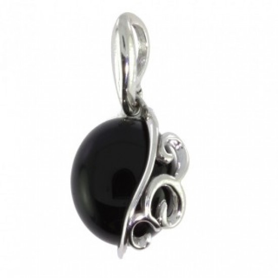 Sterling Silver Black Onyx Pendant P30-05