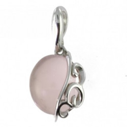 Sterling Silver Rose Quartz Pendant