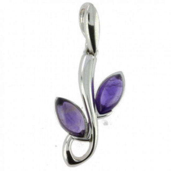 Sterling Silver Amethyst Pendant P30-09