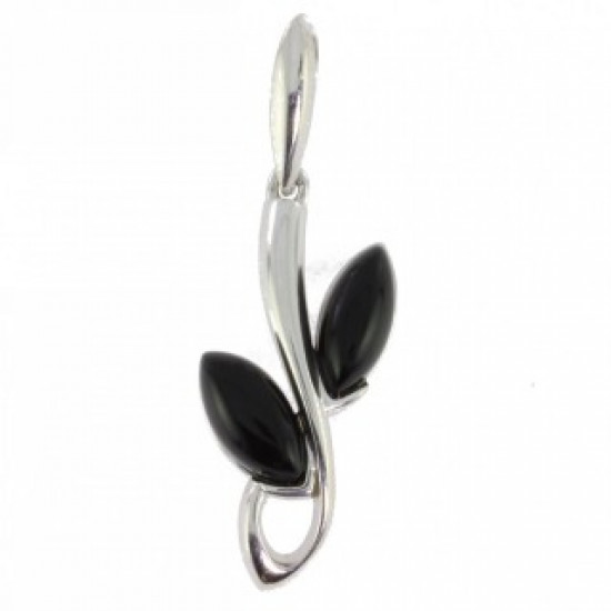 Sterling Silver Black Onyx Pendant P30-09