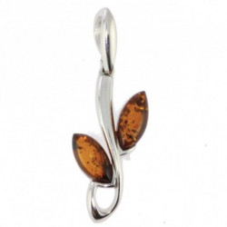 Sterling Silver Amber Pendant P30-09