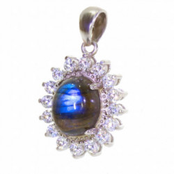 Sterling Silver Labradorite Pendant P30-14