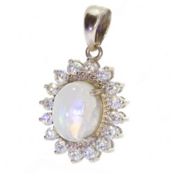 Sterling Silver Moonstone Pendant P30-14