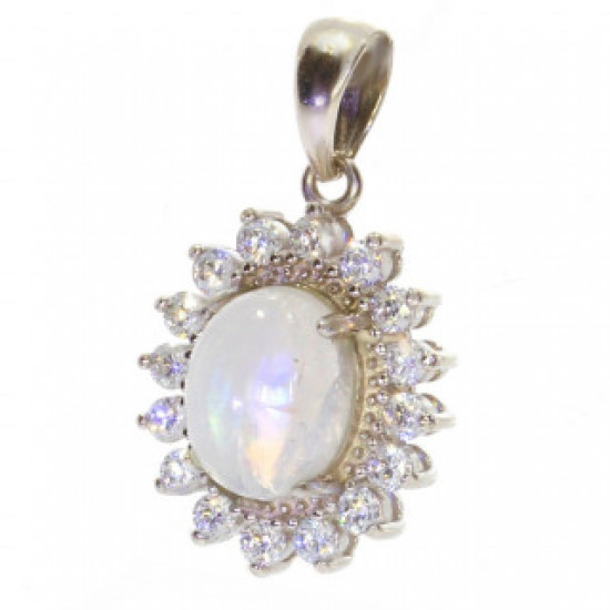 Sterling Silver Moonstone Pendant P30-14