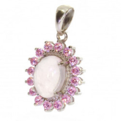 Sterling Silver Rose Quartz Pendant