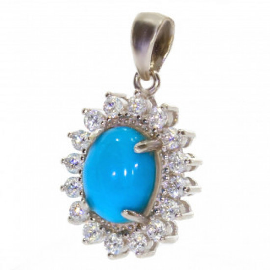 Sterling Silver Turquoise Pendant