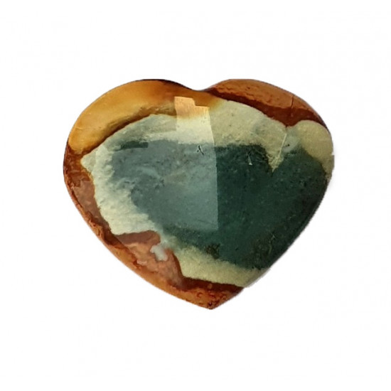 mini polychrome jasper heart