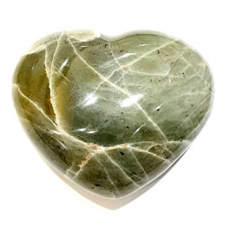 Green moonstone garnierite heart