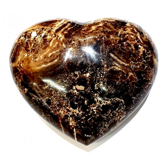 Black opal heart