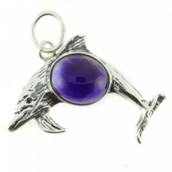 Sterling Silver Amethyst Pendant P38-01