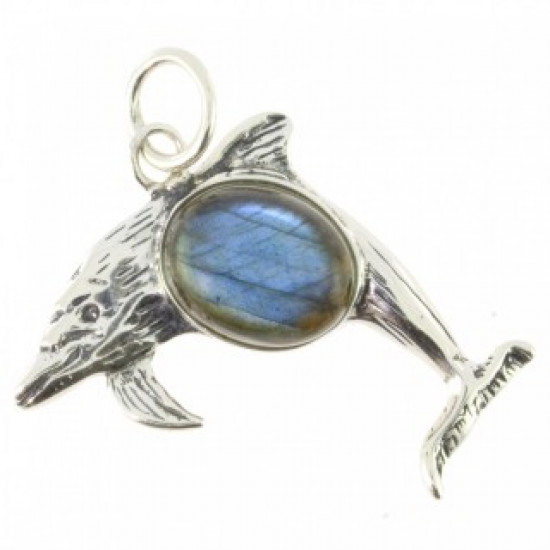 Sterling Silver Labradorite Pendant P38-01