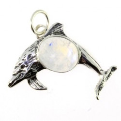 Sterling Silver Moonstone Pendant P38-01