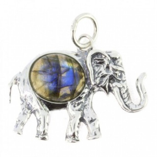 Sterling Silver Lapis Lazuli Pendant Elephant P54-04