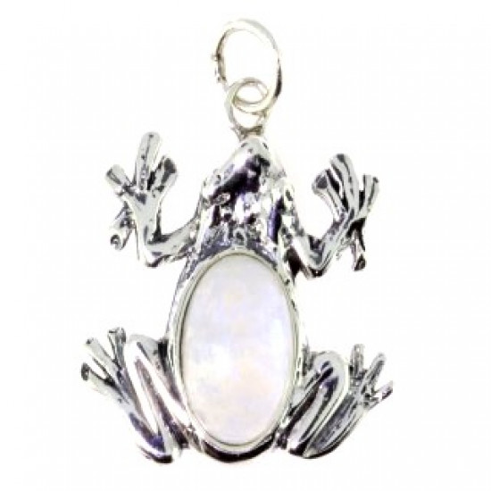 Sterling Silver Moonstone Pendant P66-01P
