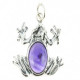 Sterling Silver Amethyst Pendant Frog P66-01