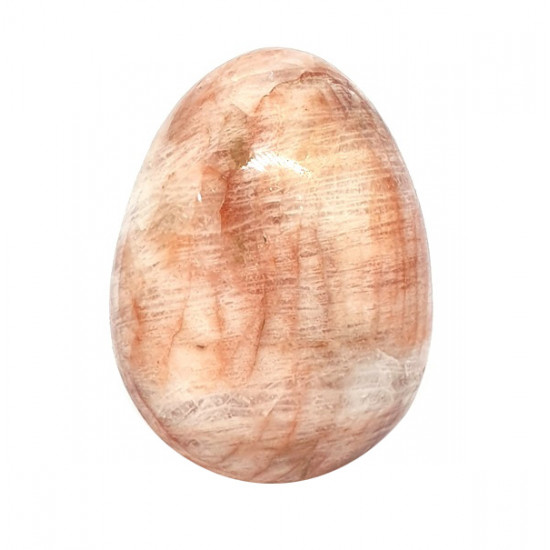 Red hematoid quartz egg