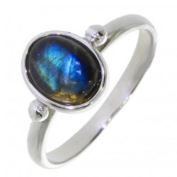 Bague 26-06 labradorite argent