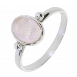 Bague 26-06 quartz rose argent