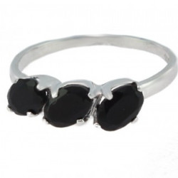 Bague 26-07 onyx noire argent