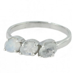 Bague 26-07 pierre de lune argent
