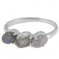 Bague 26-07 labradorite argent