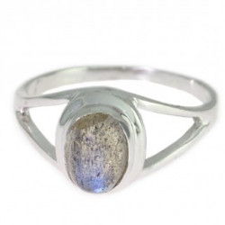 Bague 26-13 labradorite argent