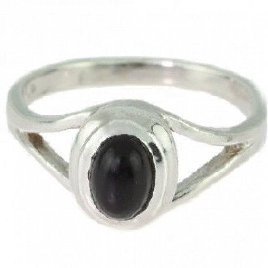 Bague 26-13 onyx noire argent 