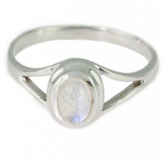Bague 26-13 pierre de lune argent