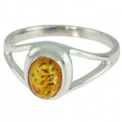 Bague 26-13 ambre argent
