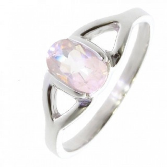 Ring 26-18 Rose Quartz Sterling Silver